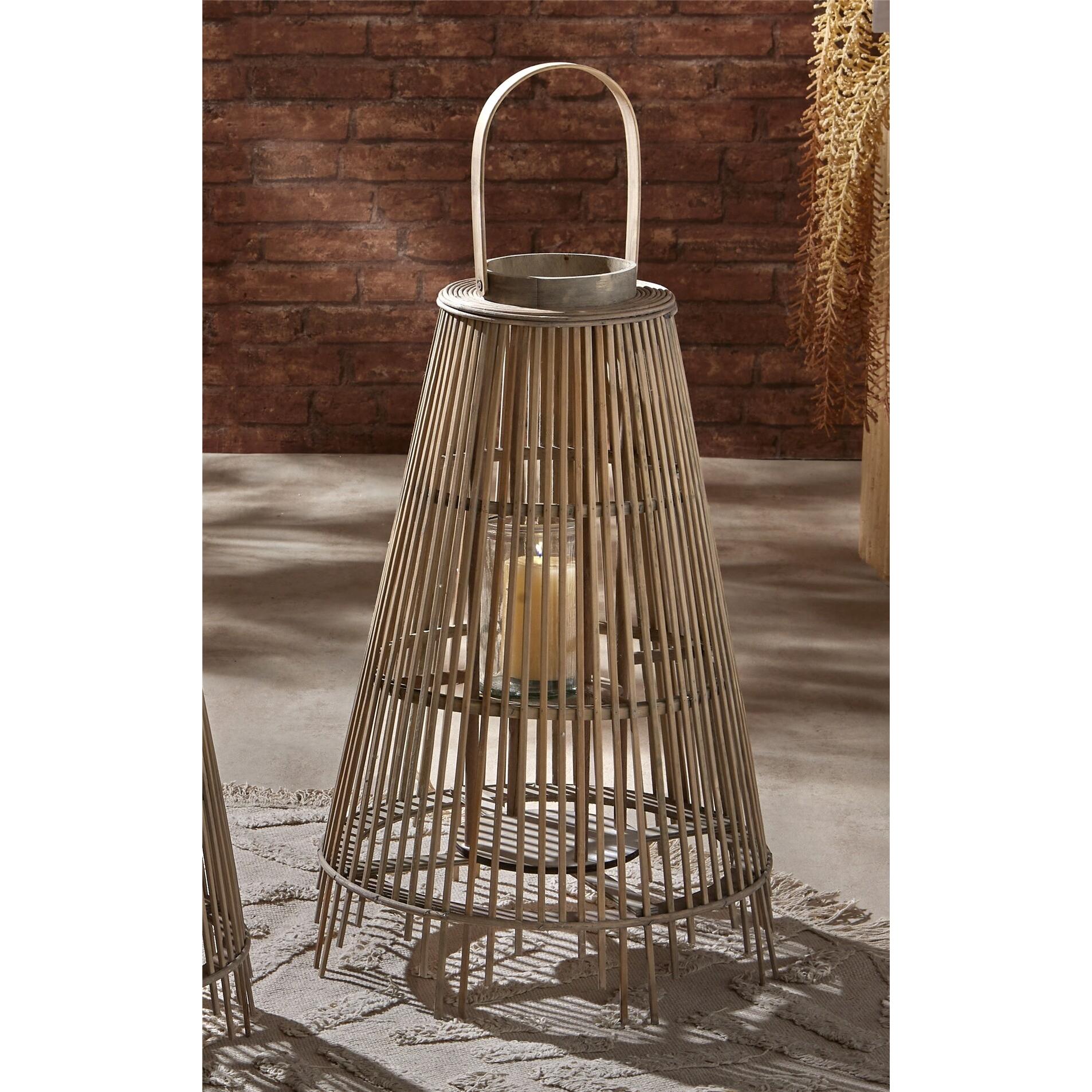 Farol conic listones gris 59 cms. 41dx59 cms. El mejor complemento para tu hogar.