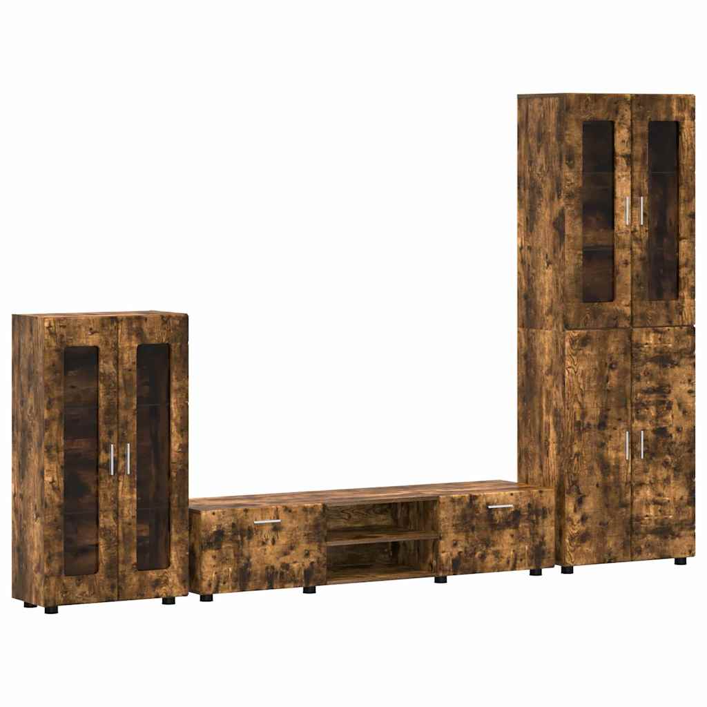 vidaXL Conjunto de mueble de TV con cajón FLORIN Madera de ingeniería