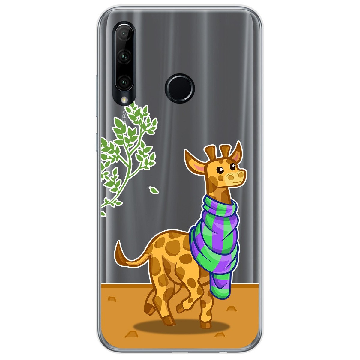 Tumundosmartphone Funda Gel Transparente para Huawei Honor 20 Lite diseño Jirafa Dibujos