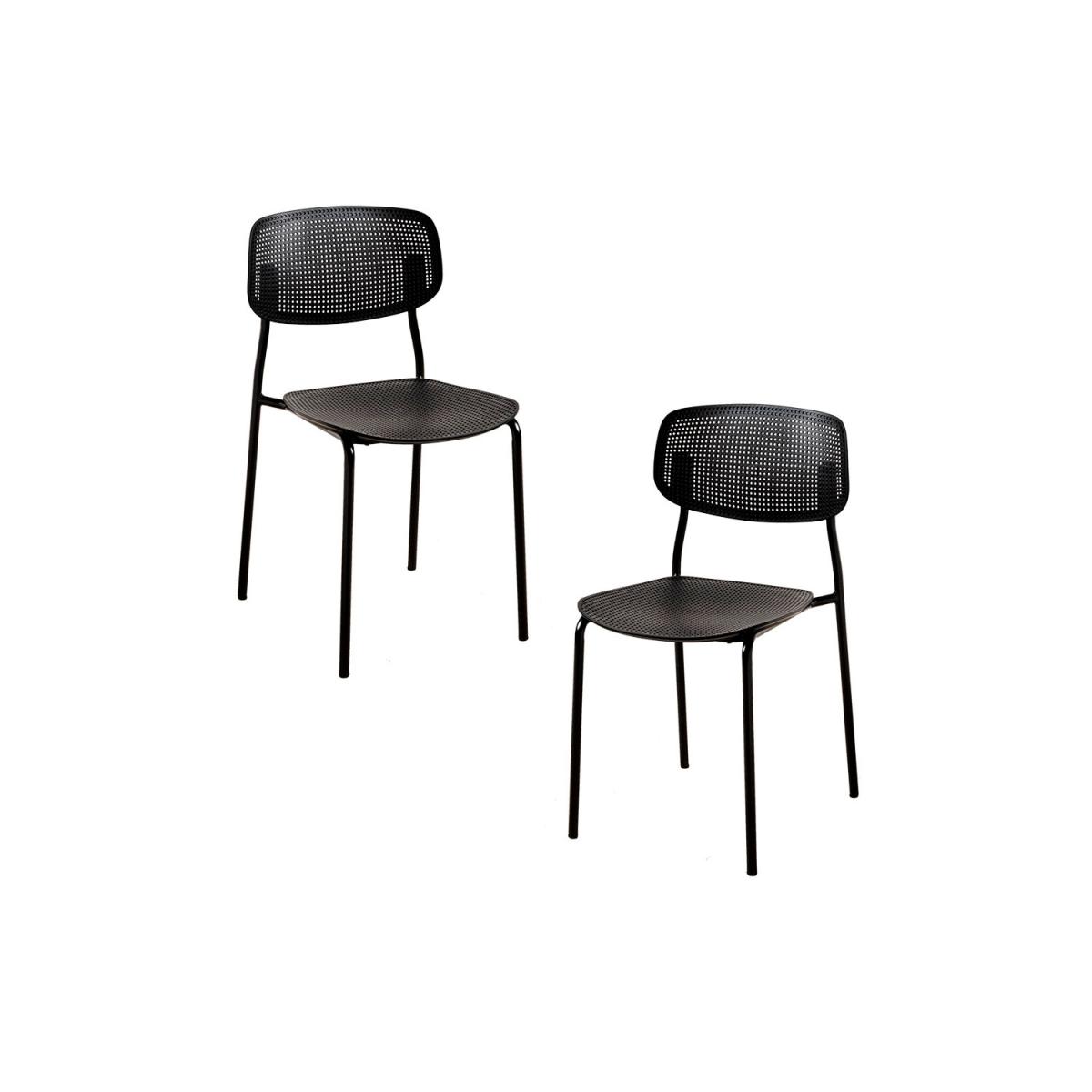 Regalos Miguel - Packs Sillas Comedor - Pack 2 Sillas Piki - Negro