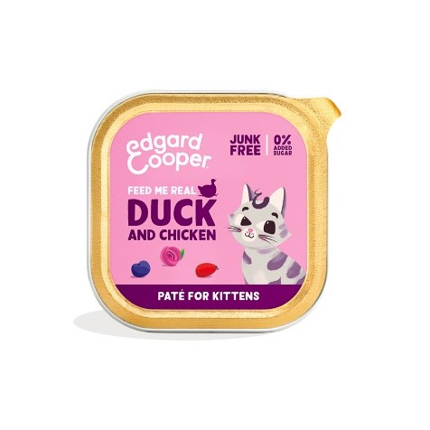 Edgard & Cooper Kitten Pollo Y Pato De Corral Paté Gatos 85 Gr