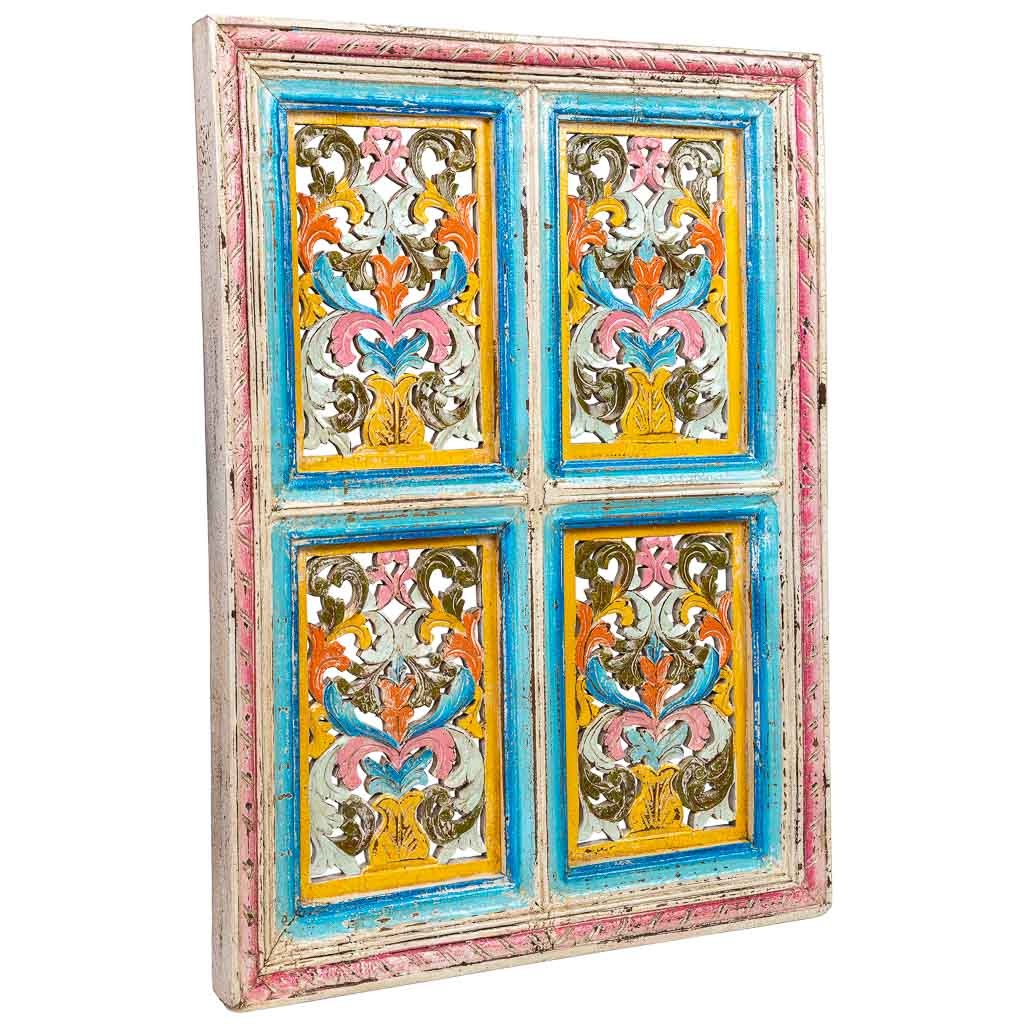 Wonderlust Deco - Panel de madera tallada 74x5x103 Multicolor 74x5x103h cm