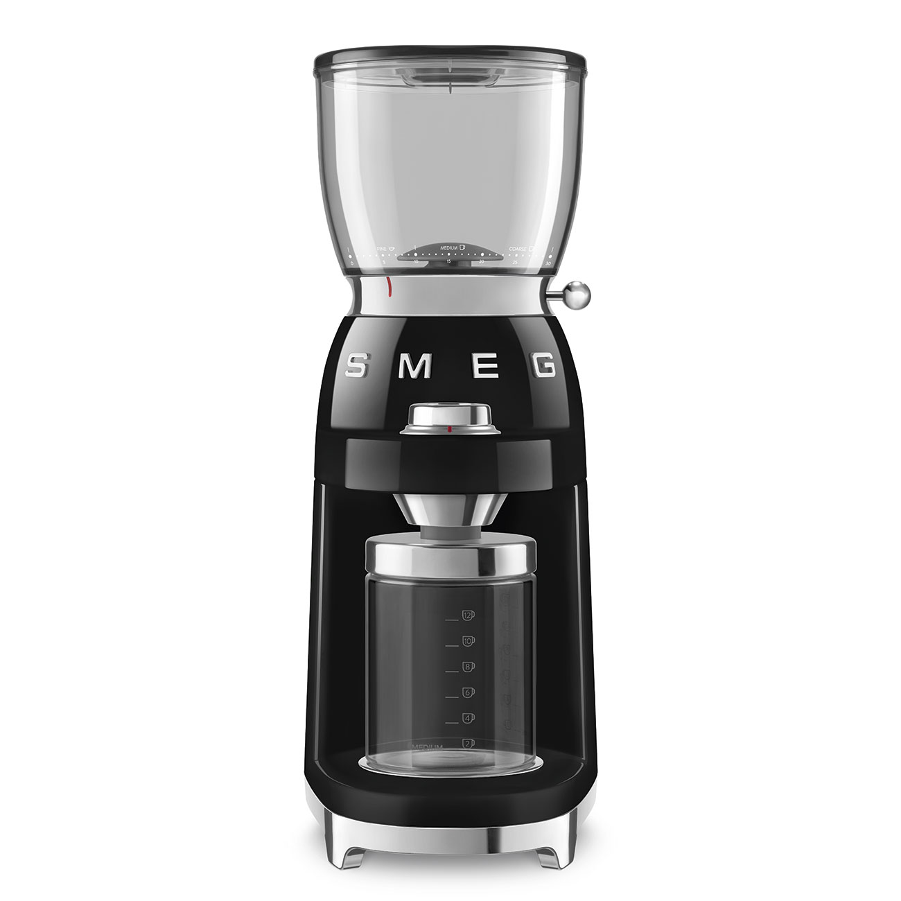 Molinillo de café - CGF11BLEU - Estilo 50's - Negro Brillante - 30 Niveles de Molido - 150W