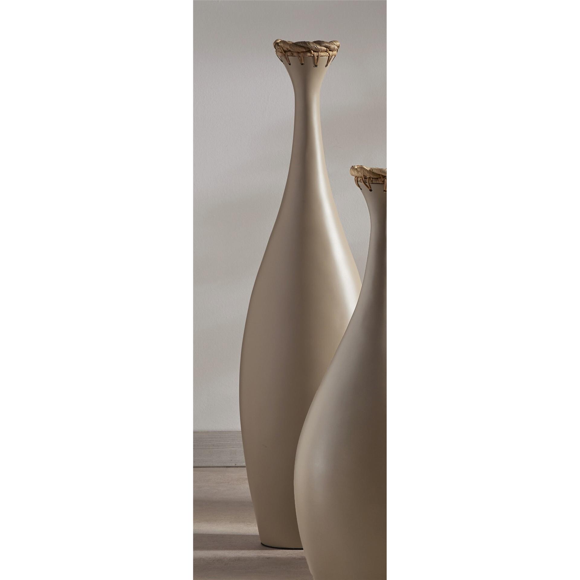 Jarron bambu topo c/trenza jacinto de agua 93 cms. 25x18x93 cms. El mejor complemento para tu hogar.