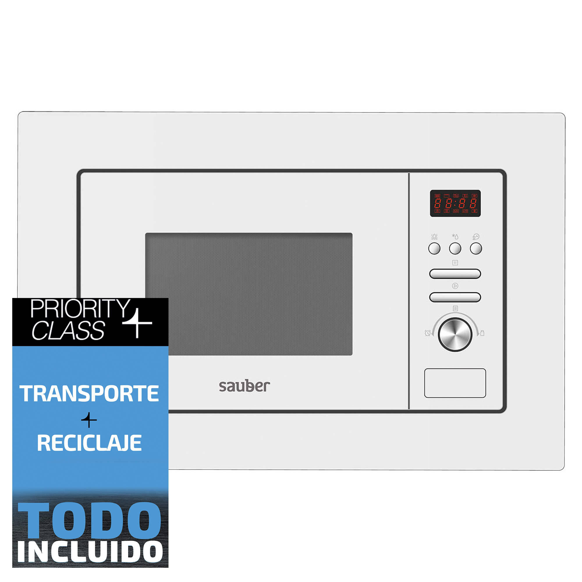 Microondas integrable SAUBER SERIE 5-20W 20 litros con grill blanco