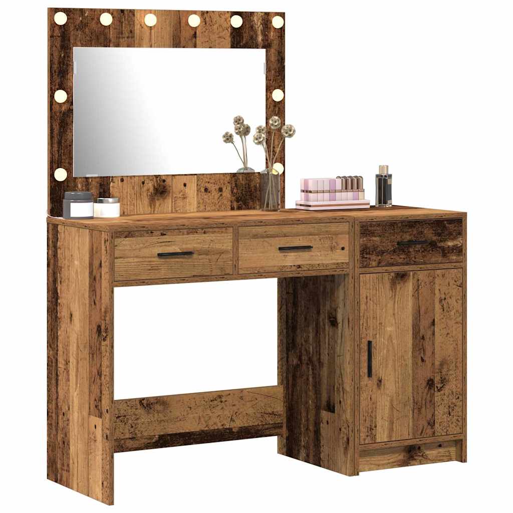 vidaXL Mesa de tocador con cajón 2 pcs Marrón 40 x 41 x 75 cm