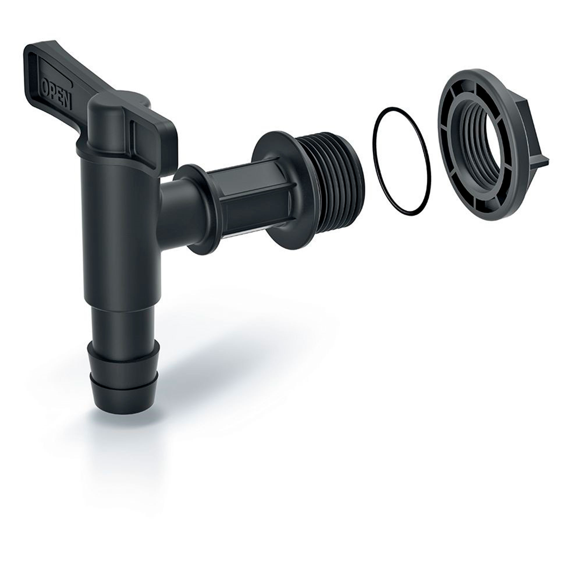 Prosperplast - Grifo CANTAP para Tanque de Agua - Negro - Colección CANTAP