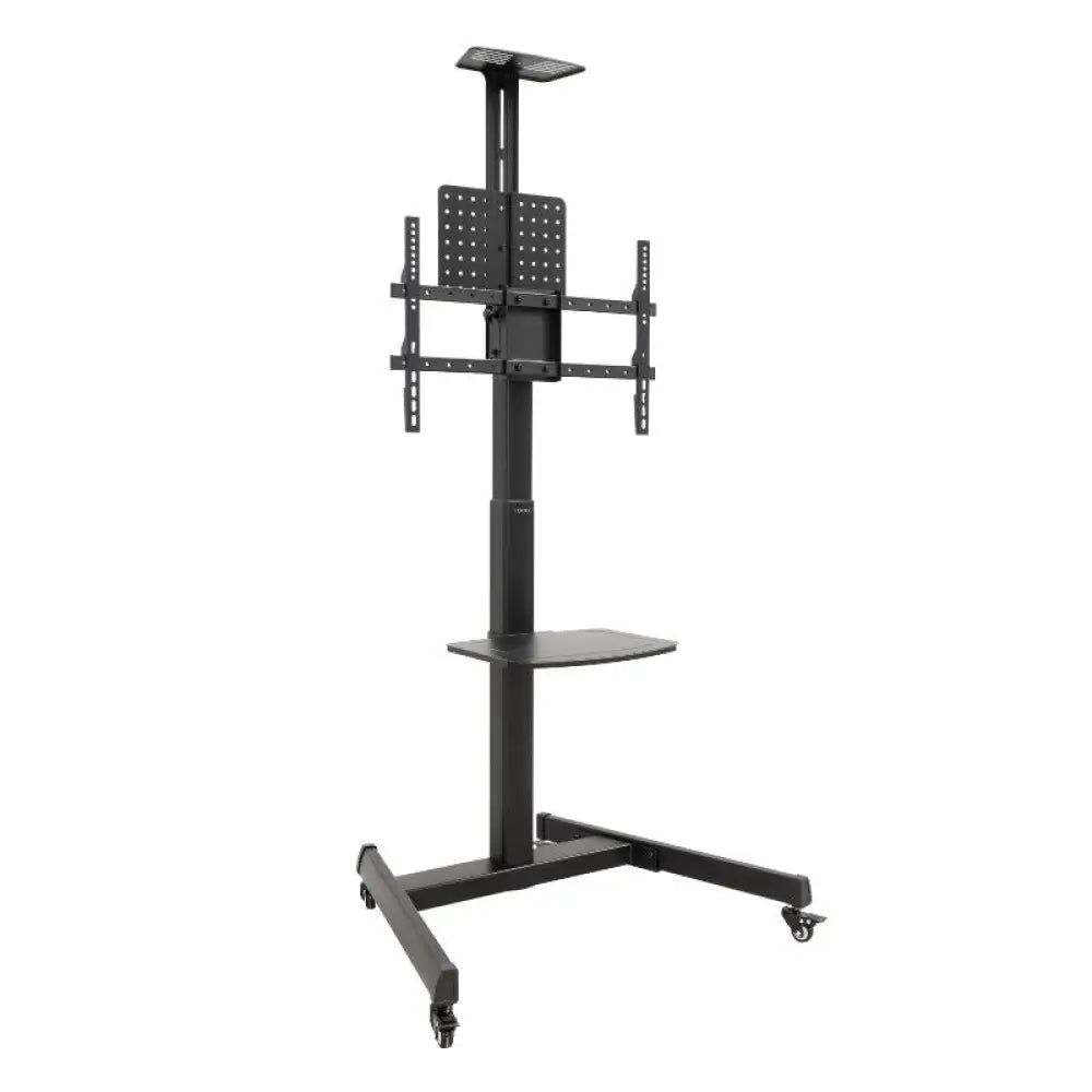Soporte de suelo TooQ COMETA para pantallas 37-70" altura regulable rotación ruedas negro