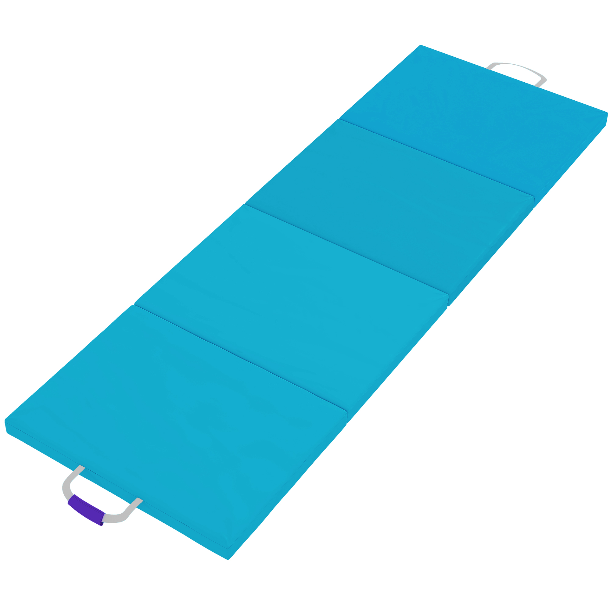 SPORTNOW Colchoneta Gimnasia Plegable de Grosor de 5 cm, Tapete de Ejercicio con Asas de Transporte, Bolsa, Esterilla de Gimnasia para Yoga, Aeróbic, Artes Marciales