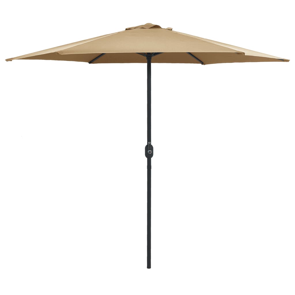 vidaXL Sombrilla de jardín con palo de aluminio taupe 270x246 cm