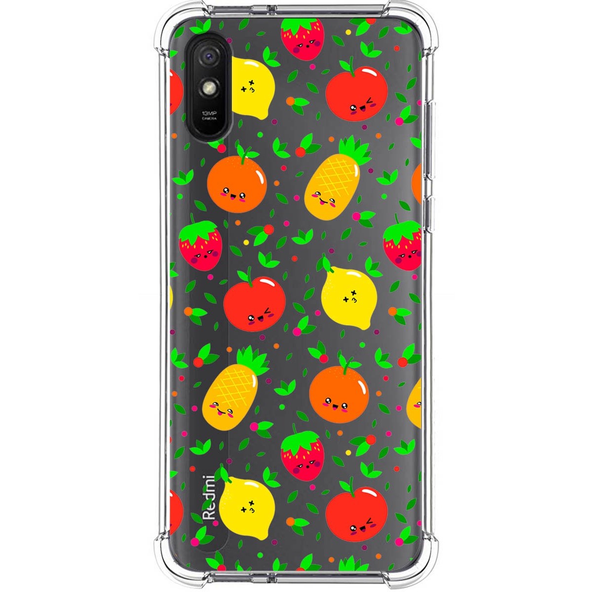 Tumundosmartphone Funda Silicona Antigolpes para Xiaomi Redmi 9A / 9AT diseño Frutas 01 Dibujos