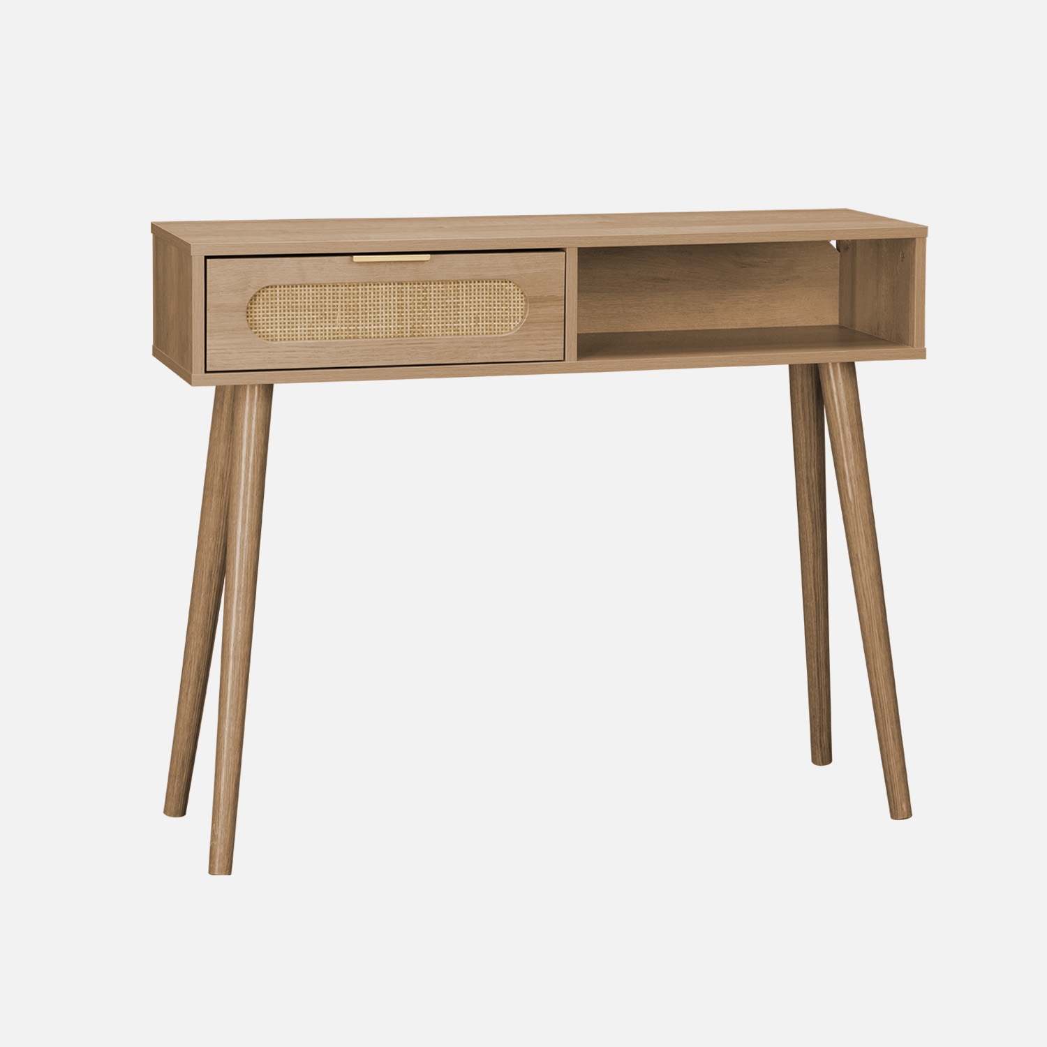 sweeek - Consola estilo escandinavo con efecto madera, 100cm , Eva , 100x29x81