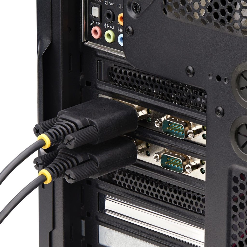 StarTech - Tarjeta sintonizadora PS74ADF-SERIAL-CARD para PC con 4 puertos DB9 RS-232/422/485 y LED indicadores