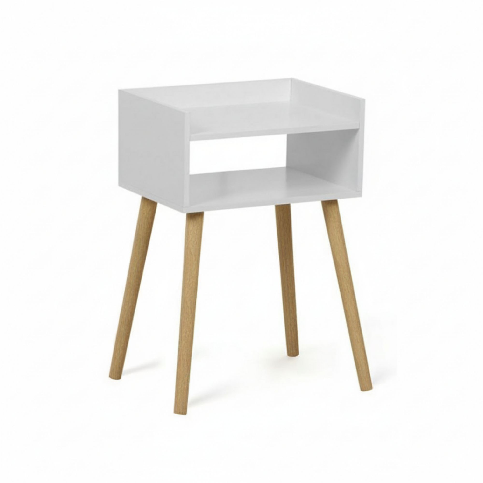 MOBLEKIT | Mesitas de Noche de Madera y Metal, Diseño Nórdico o Industrial con Opciones de Cajón, Puerta o Estantes, Muebles Compactos para Dormitorio