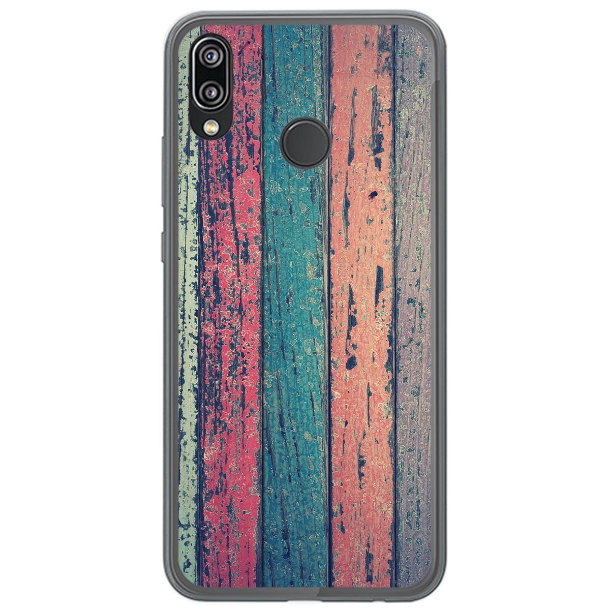 Tumundosmartphone Funda Gel Tpu para Huawei P20 Lite diseño Madera 10 Dibujos