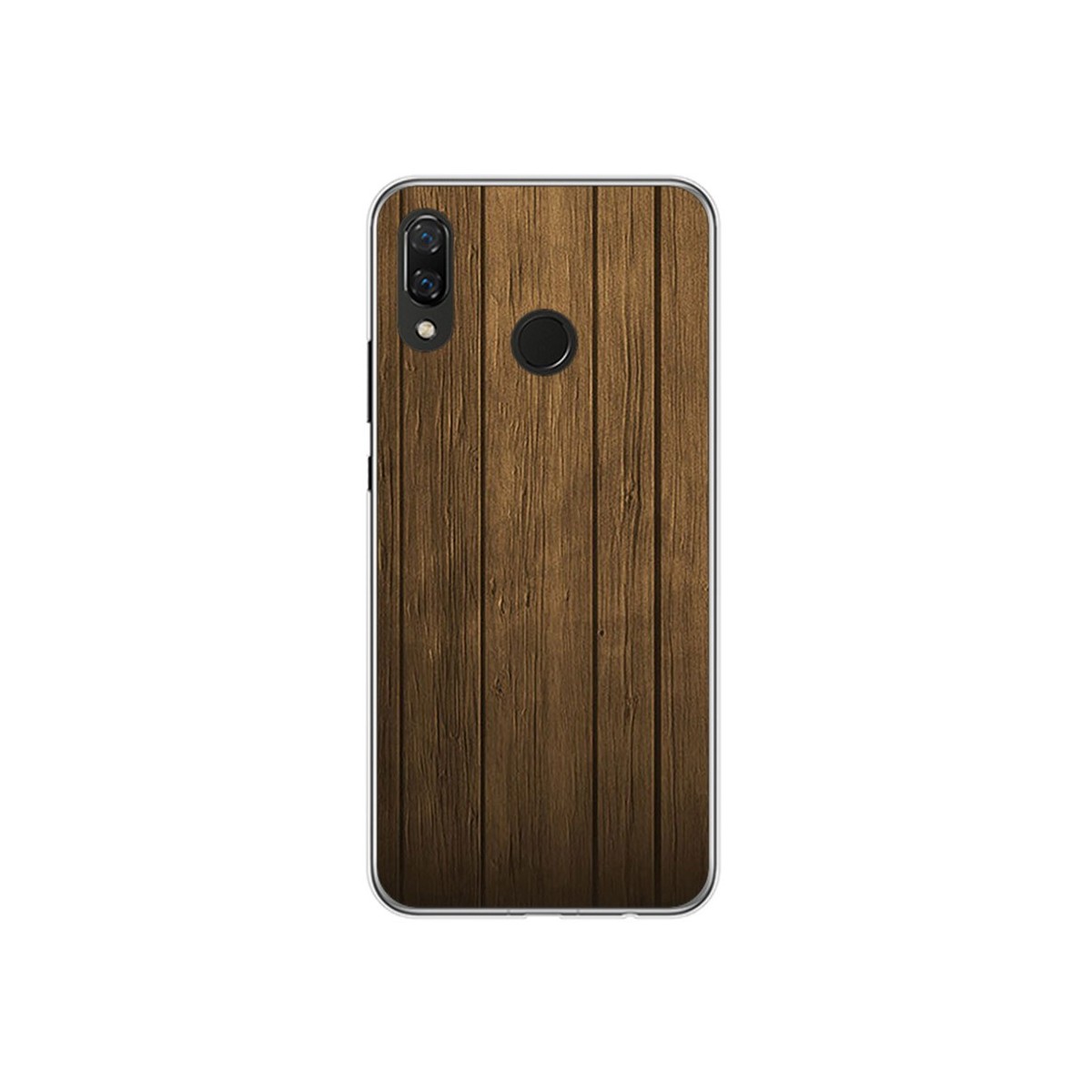 Tumundosmartphone Funda Gel Tpu para Huawei P Smart Plus Diseño Madera Dibujos