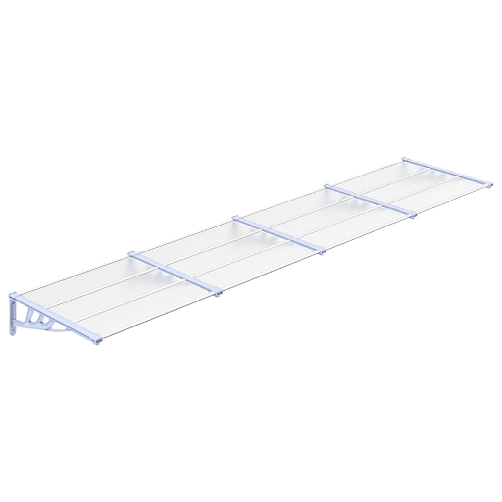 Vidaxl Marquesina Puerta Policarbonato Gris y Transparente 122 X 90 Cm