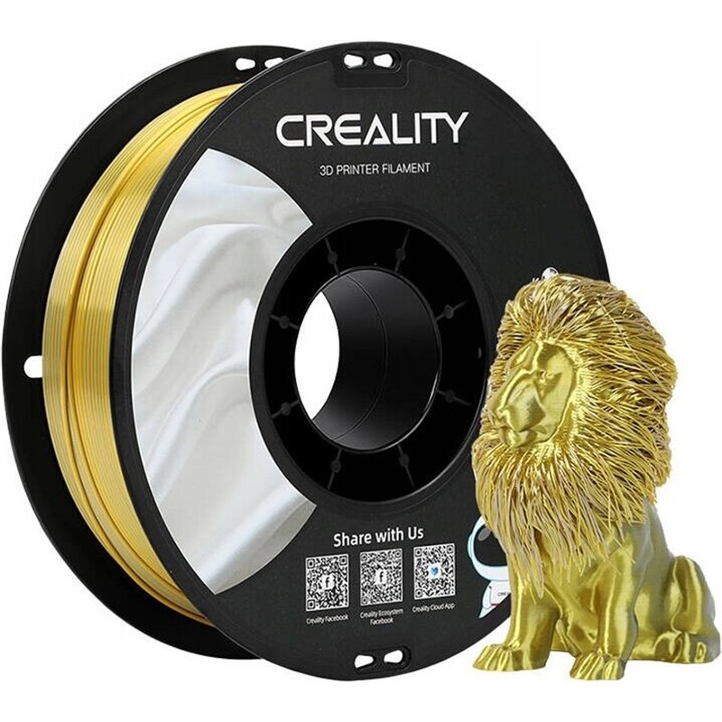 Filamento Creality PLA CR-Silk - 1.75mm - Con Textura Sedosa Y Brillante Y Tacto Suave - Velocidad de impresión hasta 100mm/s -