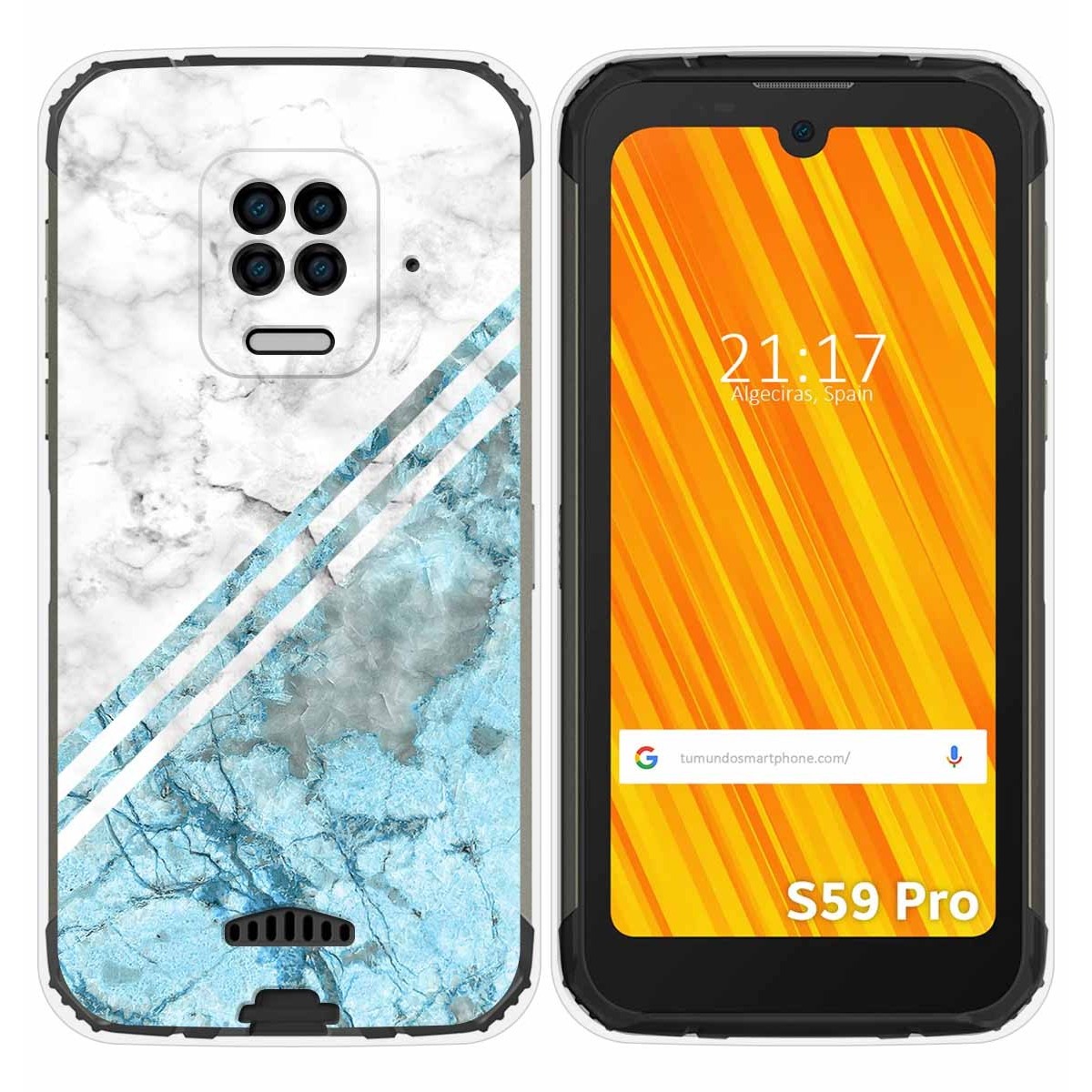 Tumundosmartphone Funda Gel Tpu para Doogee S59 Pro diseño Mármol 02 Dibujos