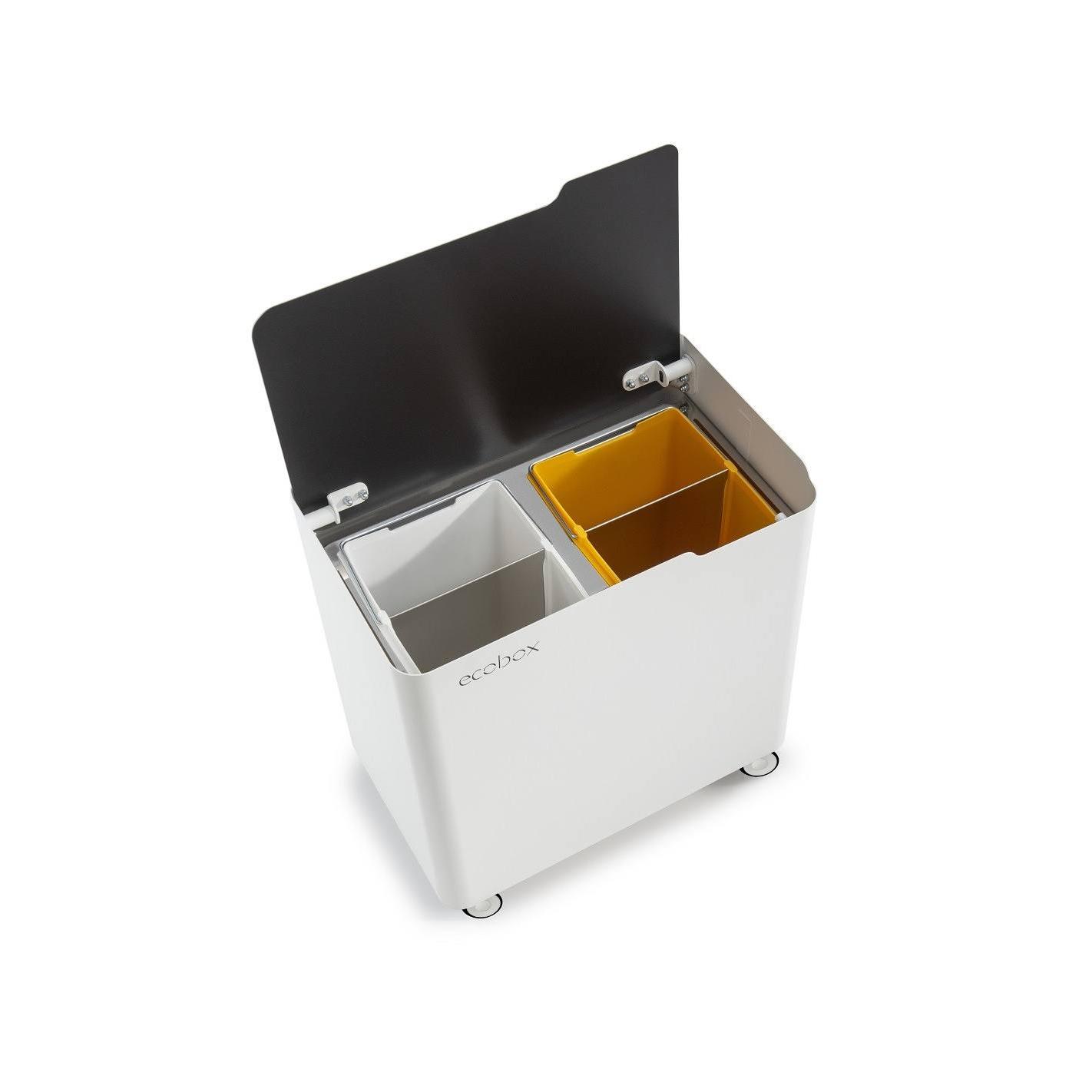 DON HIERRO - Cubo de basura para el reciclaje ECOBOX-TOP, 40 litros-