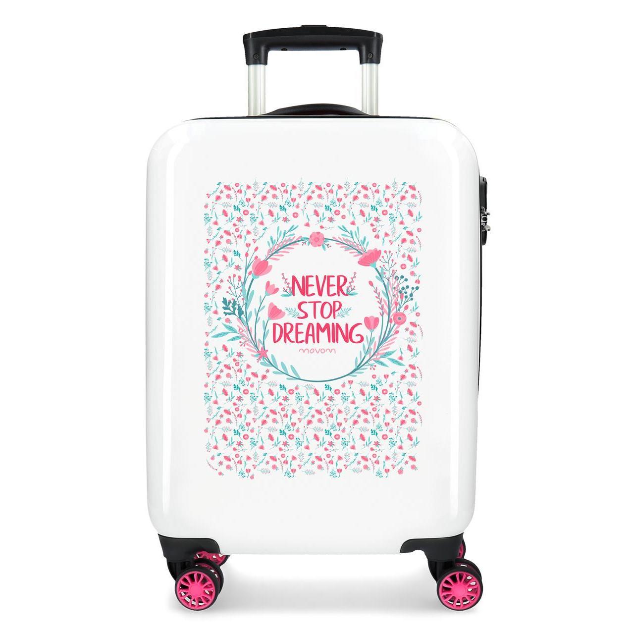 Maleta de cabina Movom Never stop blanco 55x38x20cm