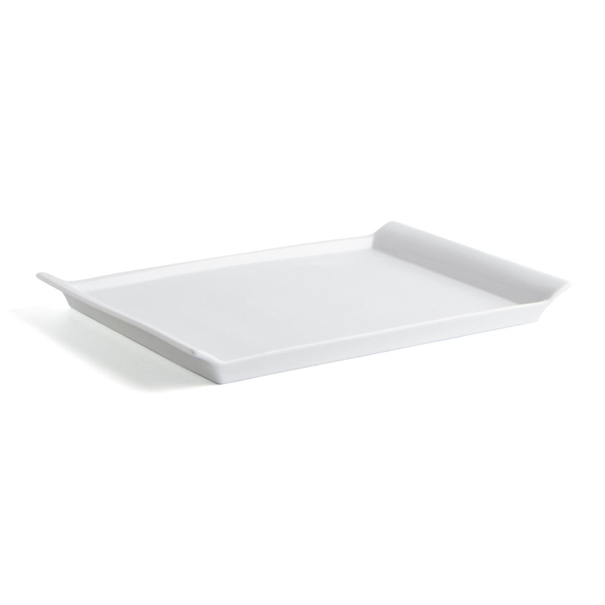 QUID GASTRO FRESH Fuente Rectangular Porcelana 36X25CM Blanco Brillo Blancura y resistencia para el día a día Apilable
