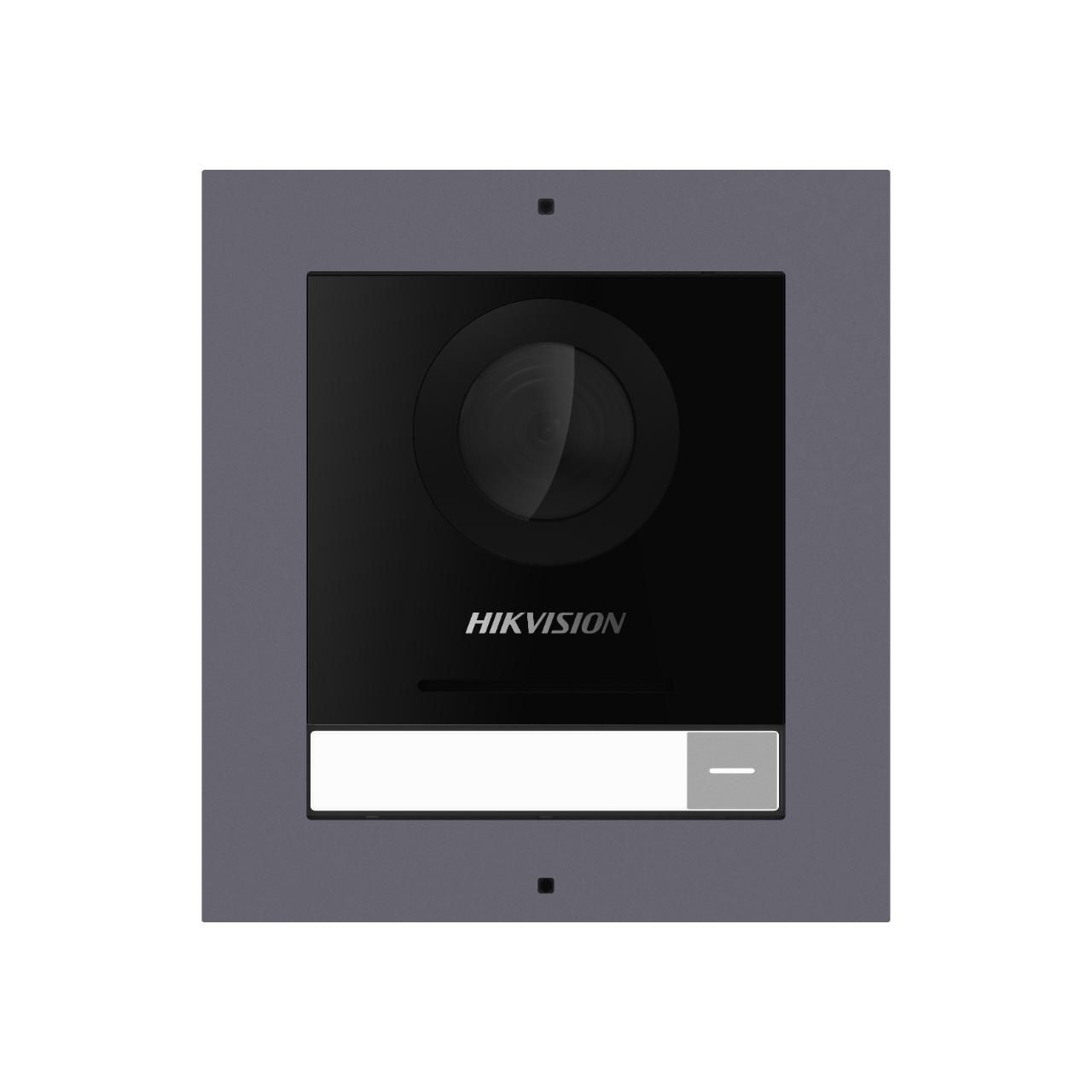 Módulo de videoportero HikVision. Unidad Principal con cámara en Color de 2MP Objetivo Ojo de pez de 180° con IR DS-KD8003-IME1(B)/S(Europe BV)