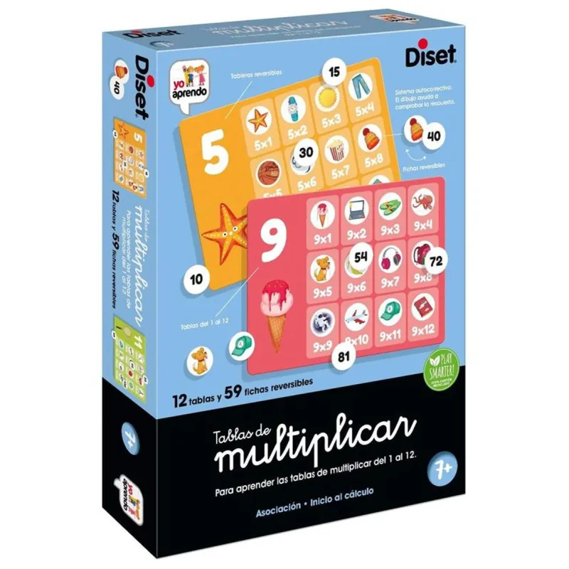 Juego Educativo Infantil Tablas de Multiplicar - Jumbo Diset +7A
