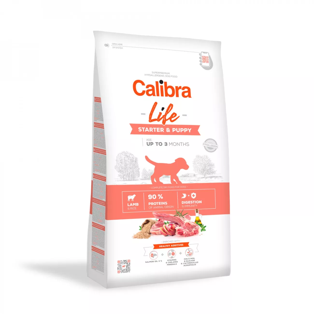 Calibra Dog Life Starter & Puppy Ternera 12kg / Alimento seco superpremium completo para cachorros (hasta 3 meses de edad), apto también para hembras gestantes y lactantes