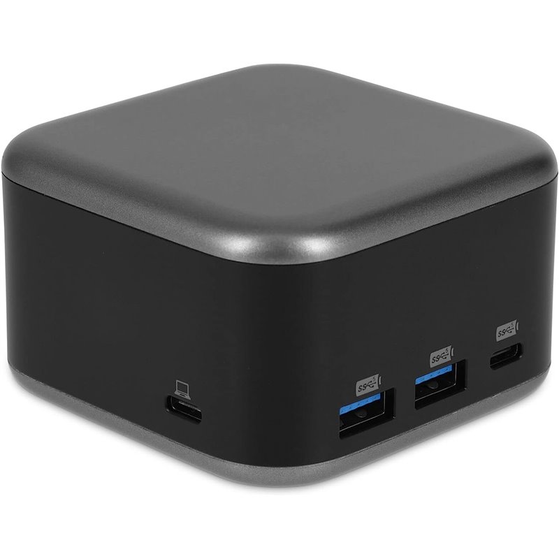 PowerDock - Adaptador de corriente USB-C GaN y estación de acoplamiento USB-C de 5 puertos - Negro