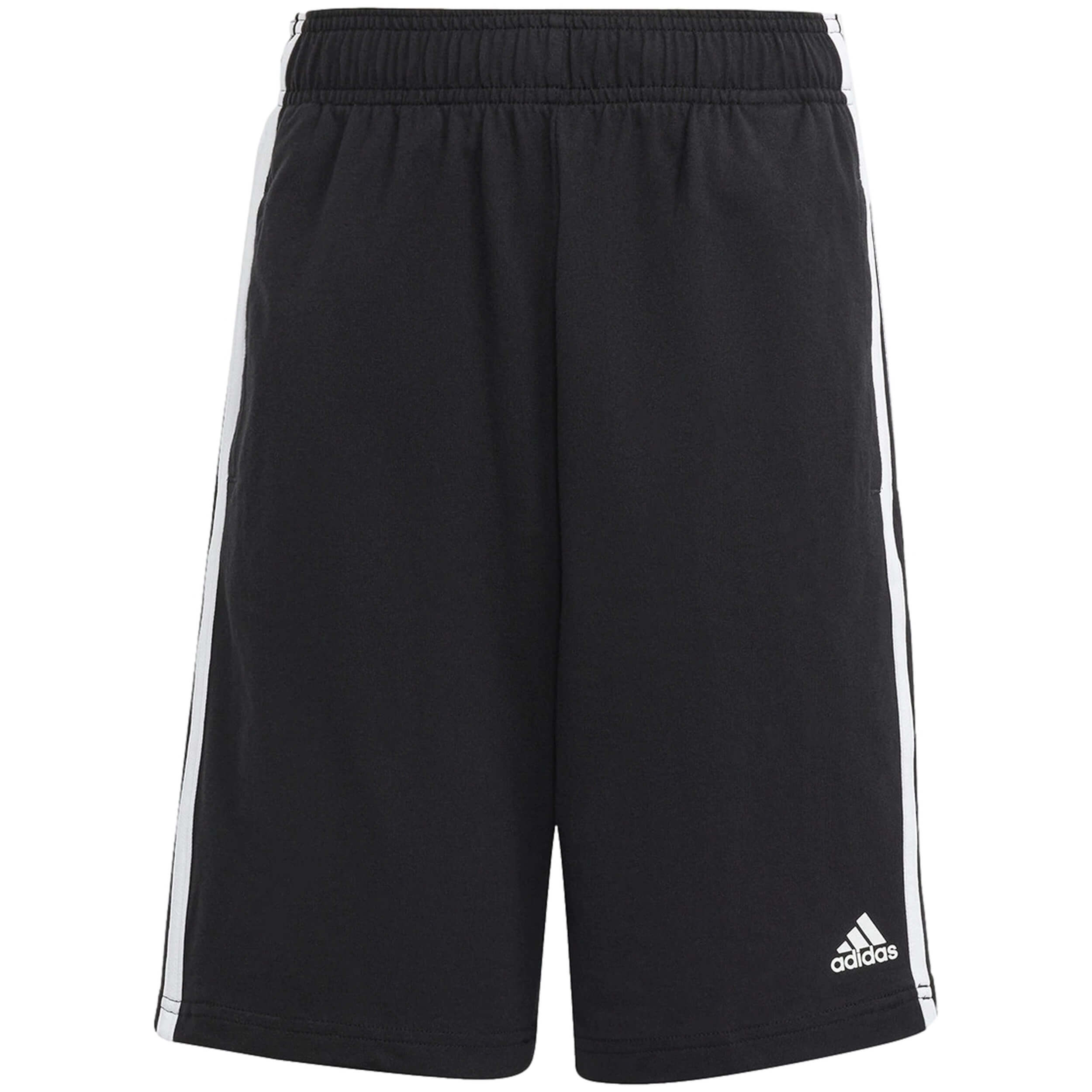 Pantalón Adidas modelo U 3S Kn Sho Black/White en color Blanco