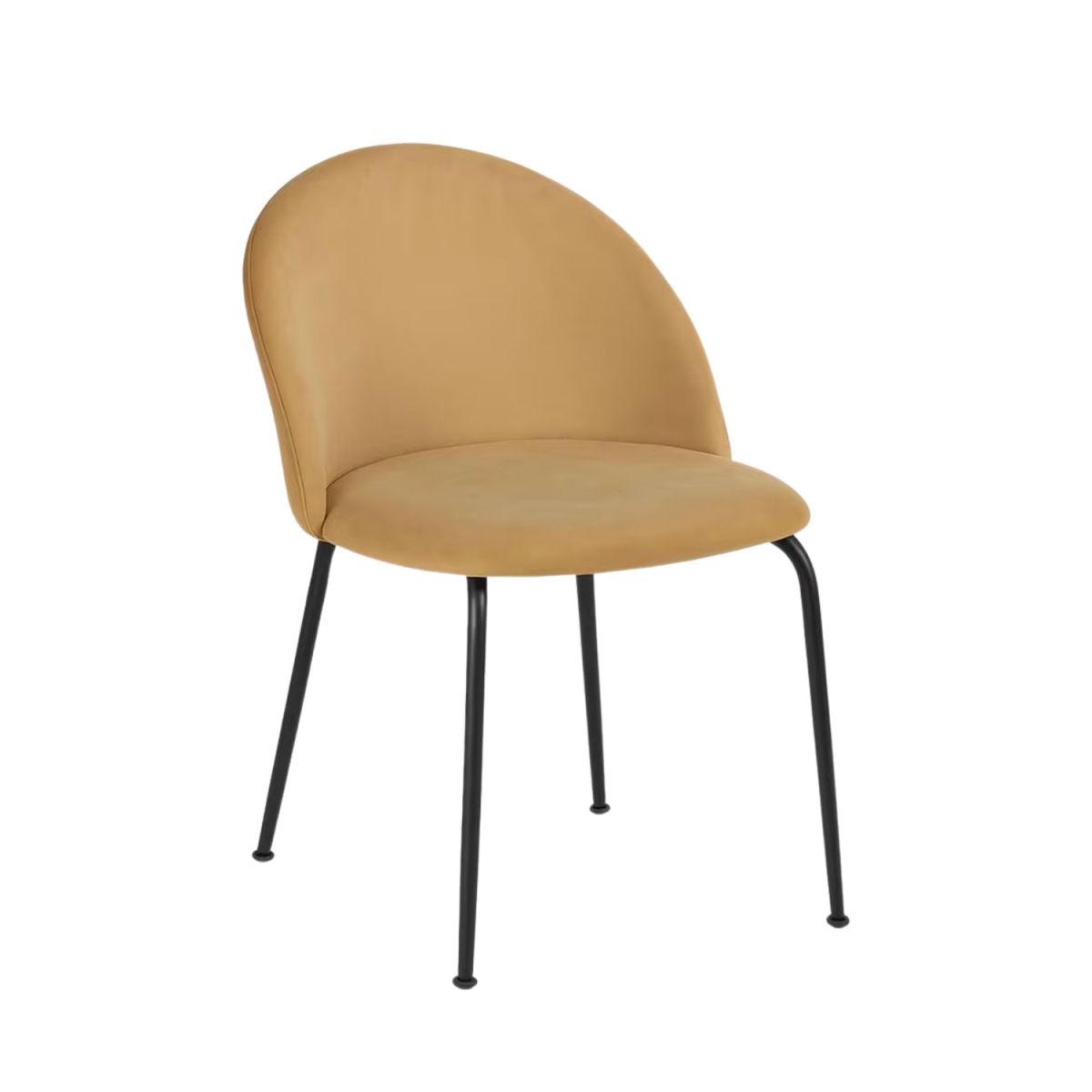 Regalos Miguel - Packs Sillas Comedor - Pack 6 Sillas Black Dalnia Terciopelo - Marrón Claro