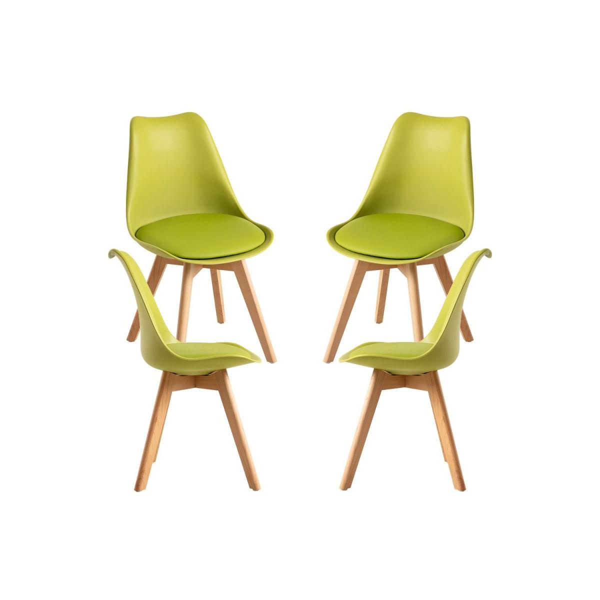 Regalos Miguel - Packs Sillas Comedor - Pack 4 Sillas Synk Basic - Verde Claro