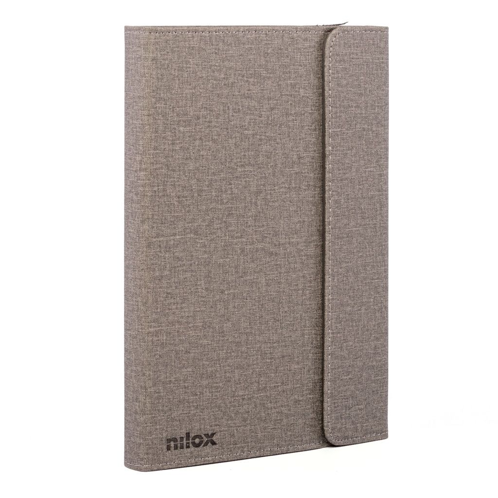 Nilox - Funda para portátil NXFB005 universal compatible con tablets de 10,1 pulgadas (25,6 cm), color gris, protección completa y diseño ligero