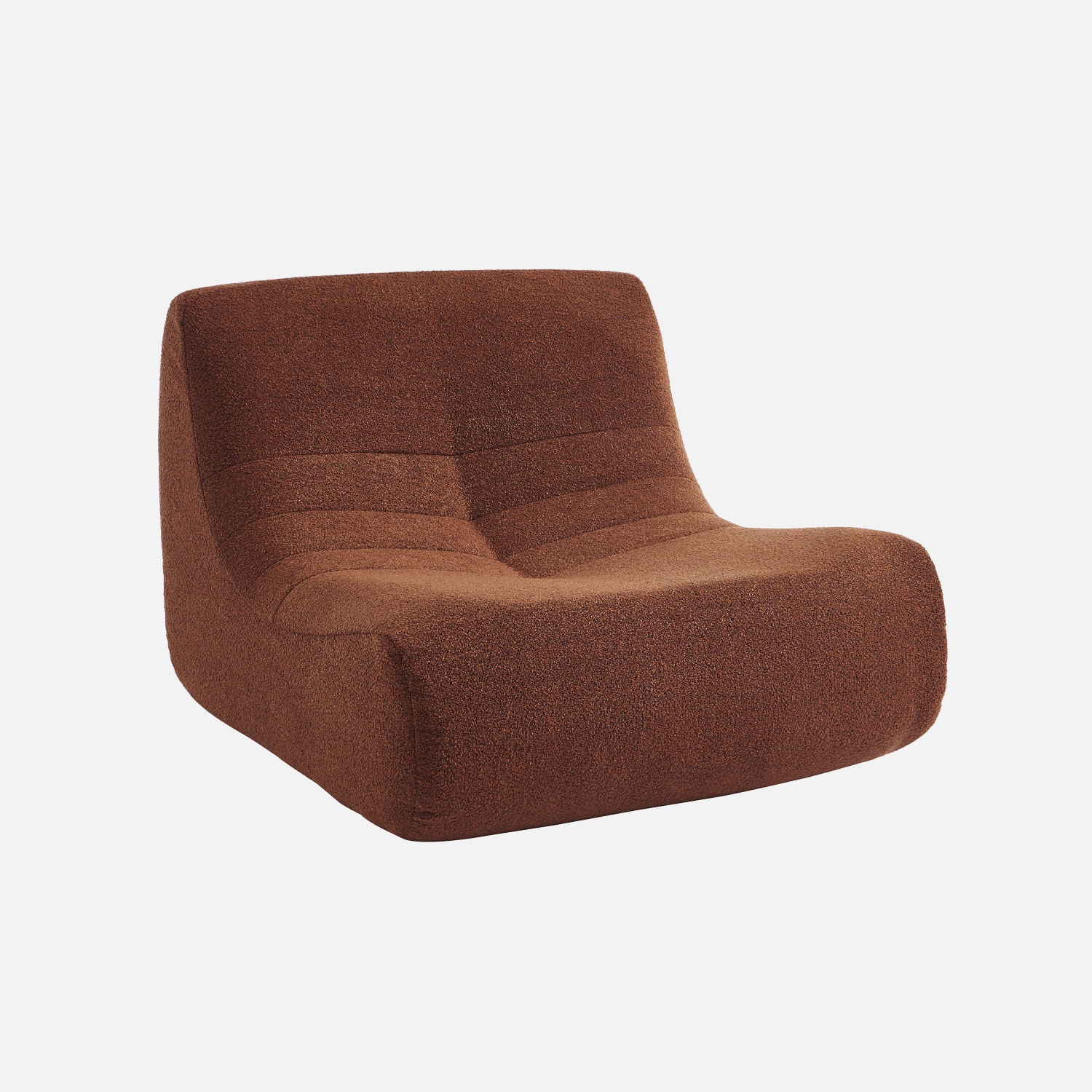 sweeek - Módulo para sofá modular en borreguito texturizado , Sokol borreguito , 91x105x72