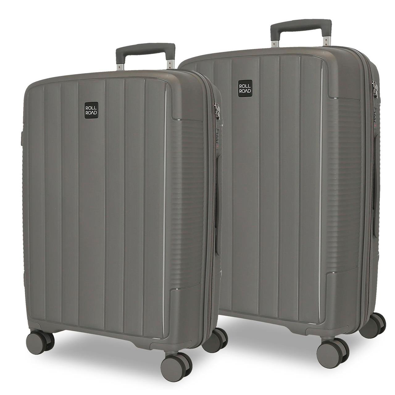 Juego de maletas Roll road Acadia antracita 48x75x29 cm