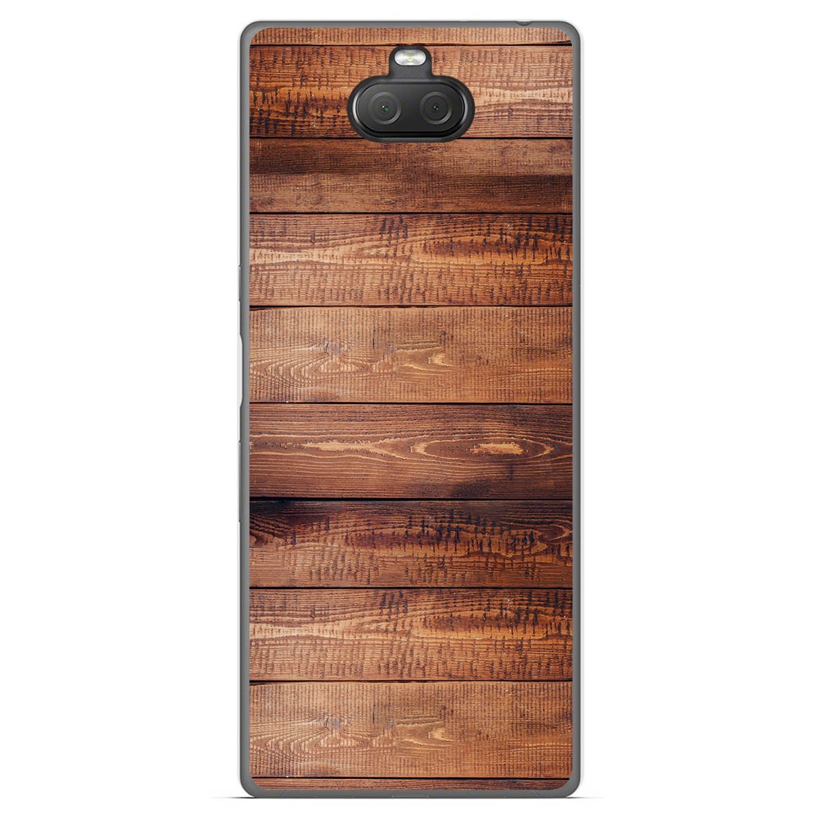 Tumundosmartphone Funda Gel Tpu para Sony Xperia 10 Plus diseño Madera 02 Dibujos