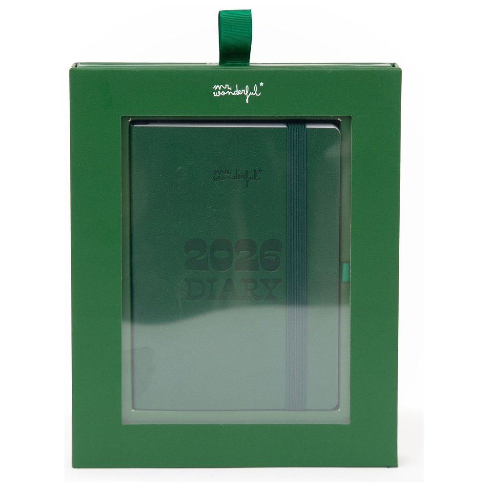 MR AGENDA POCKET 2026 SEMANAL PEQUEÑA VERDE AGENDA ANUAL 2026 12x1x17 Cms.
