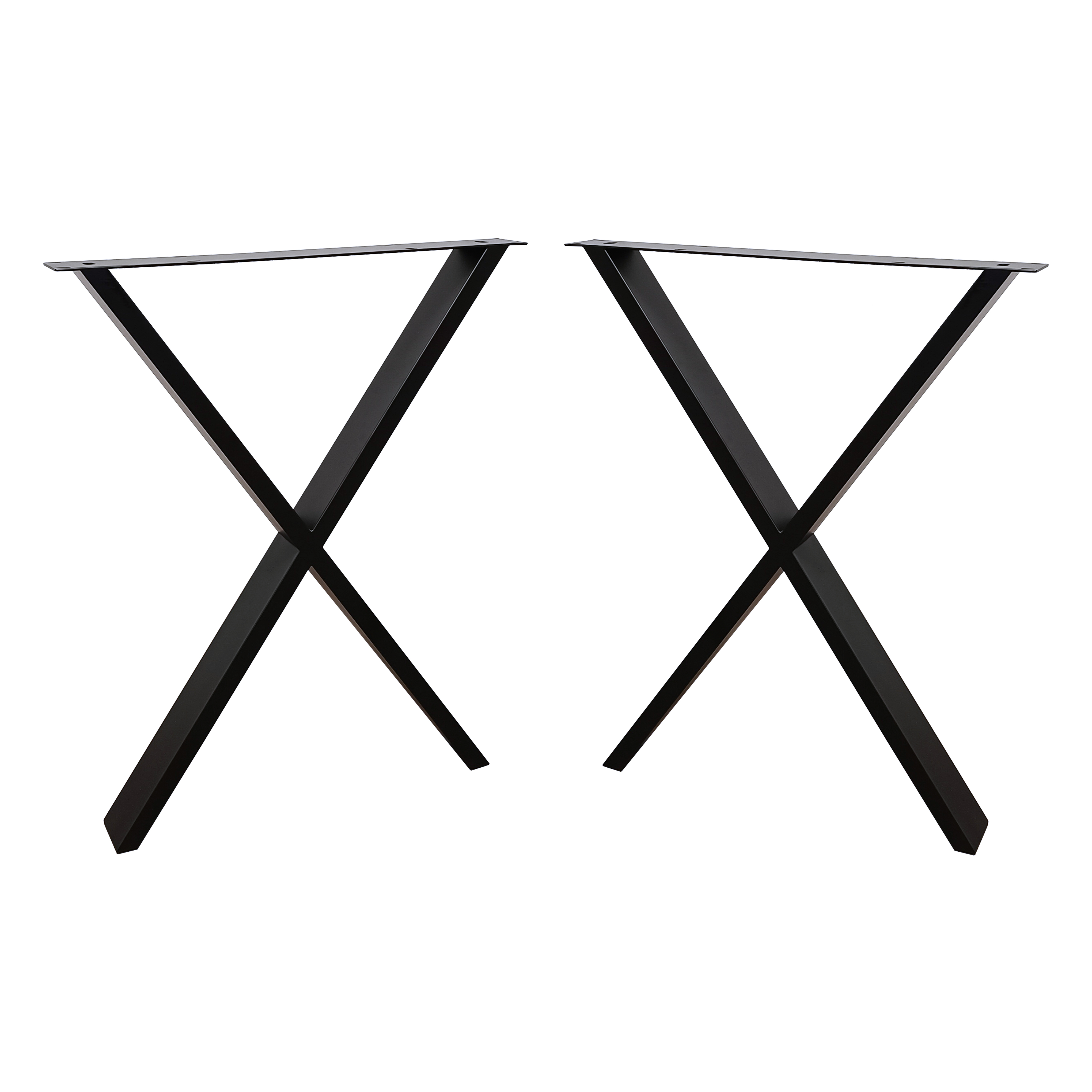 M.PASCUAL - Patas para Mesa de comedor | NEGRA | 78cmx71cm| Forma X | 2 unidades