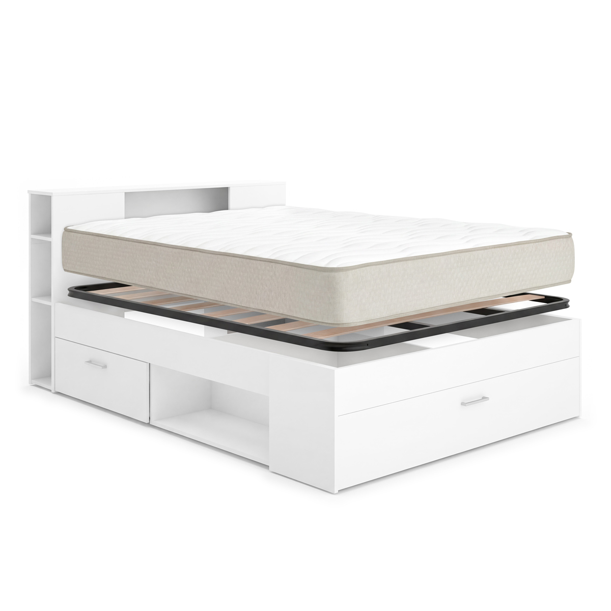 Pack ahorro matrimonio Cama Lanka con cabecero, Colchón Nova Plus y Somier 135 x 190 cm