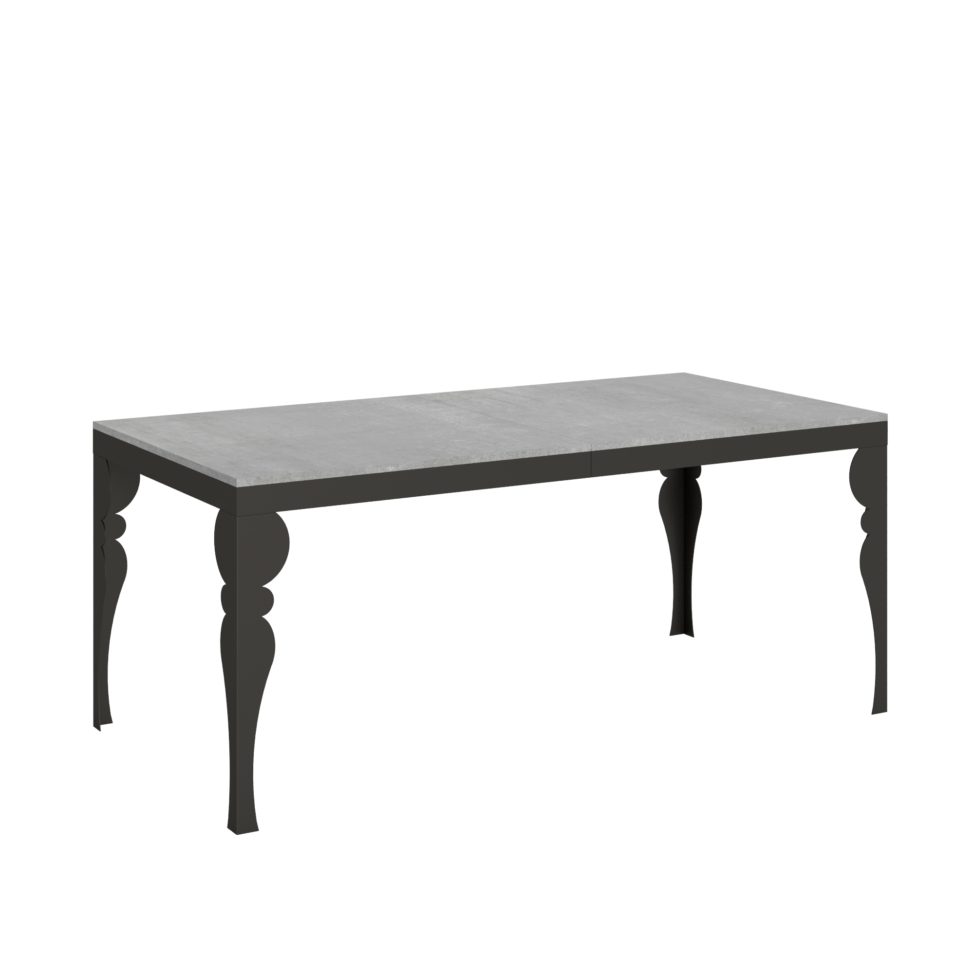 Mesa extensible 90x180/440 cm Paxon Evolution Estructura de cemento Antracita - Itamoby