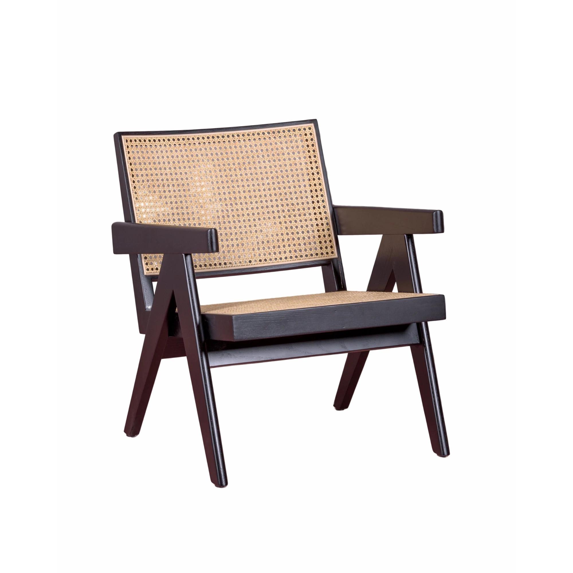 Nest Dream - Sillón clásico con reposabrazos en madera de teca y ratán natural - Compass