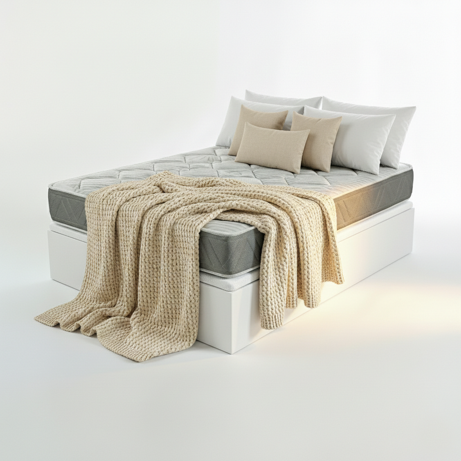 ROYAL SLEEP - Pack Colchón Muelles Ensacados 26cm + Canapé Abatible | ENVIO, MONTAJE Y RETIRADA INCLUÍDA | Ceramic Pocket