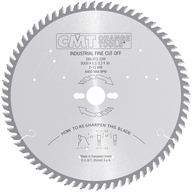 DISCO CMT 285.072.12M   (300X3.2X30  Z72 ATB)