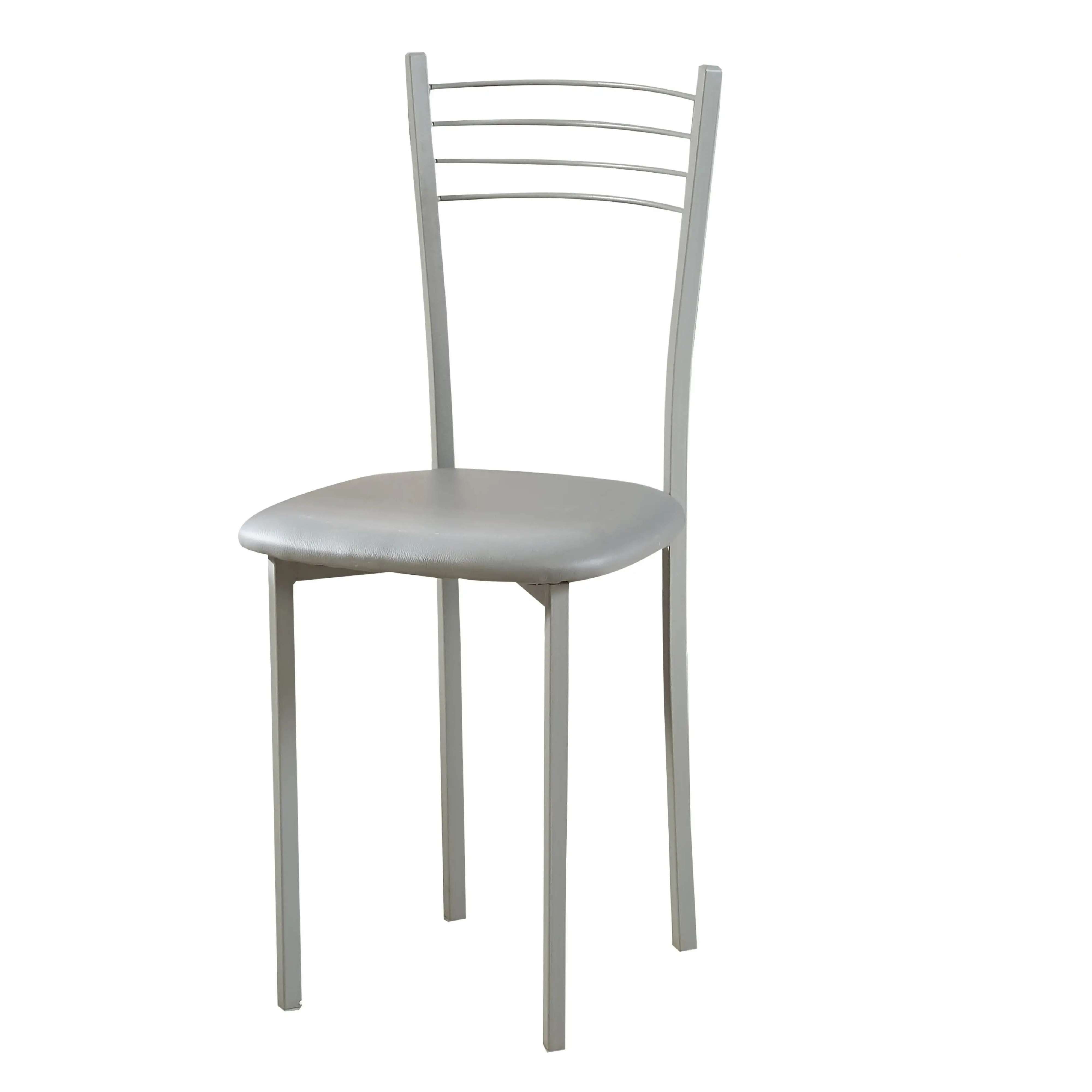 Miroytengo Pack Sillas de Cocina Estilo Moderno en Color Gris de Metal y Poliuretano 89x40x45 cm