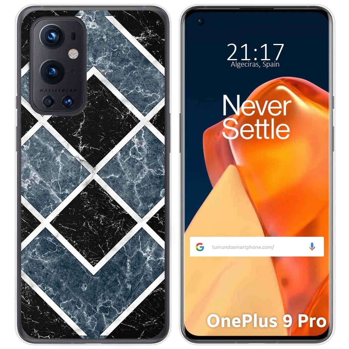 Tumundosmartphone Funda Gel Tpu para OnePlus 9 Pro 5G diseño Mármol 06 Dibujos