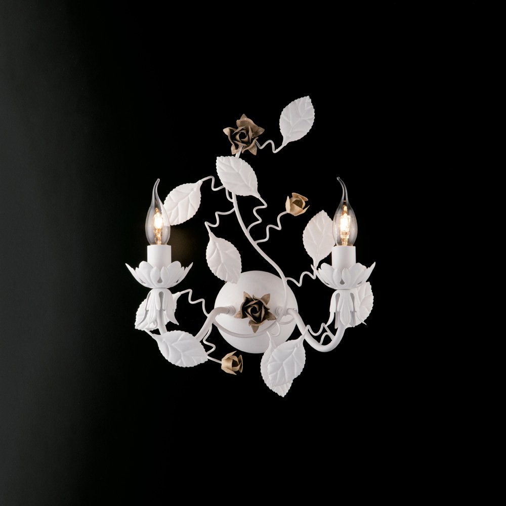 Apliques Shabby Chic Bella Blanco 2 Luces E14