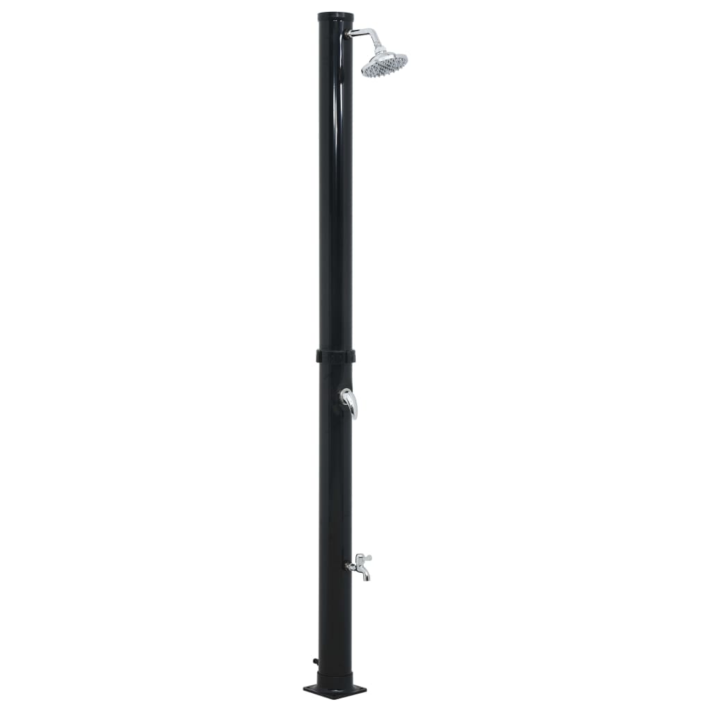 Vidaxl Ducha Solar para Piscina Negro 220 Cm 20 L