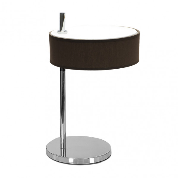 Sobremesa haiti 1xe14 cromo/marron 37x22x26 cm