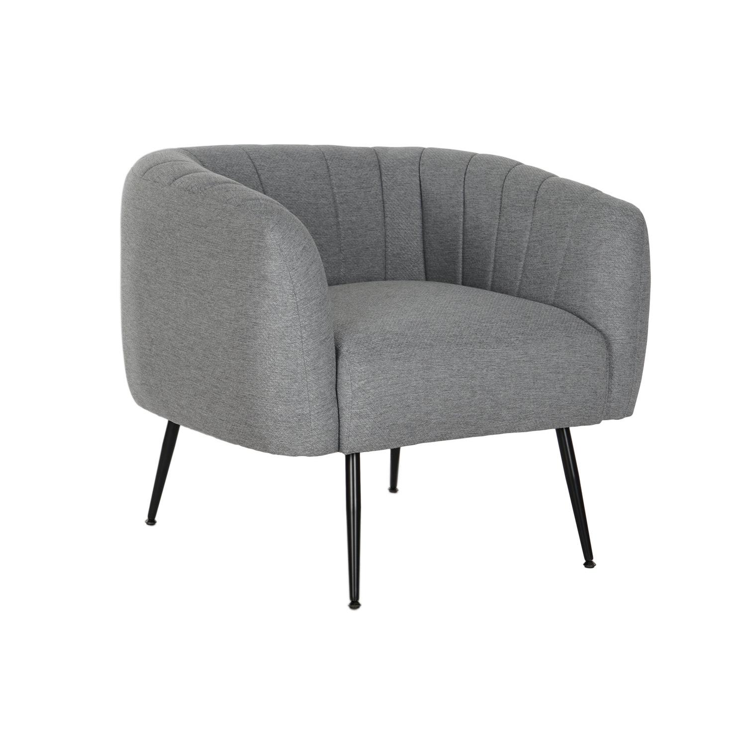SILLON POLIESTER METAL 81X75X73 GRIS FIJALO MB207908
